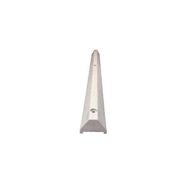 Ultra Parking Block w/Hardware, 4 in Height, 6 ft Length, Gray